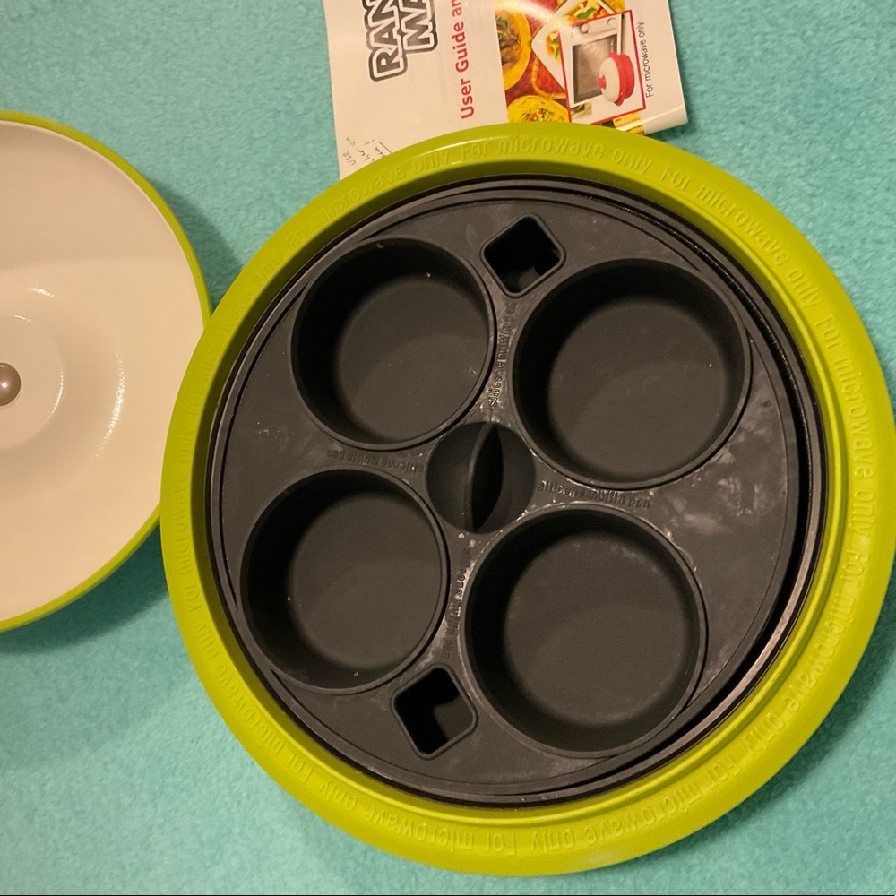 Rangemate Round Lime Green Microwave Grill and Steam Pan